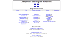 Desktop Screenshot of blogues-quebec.com